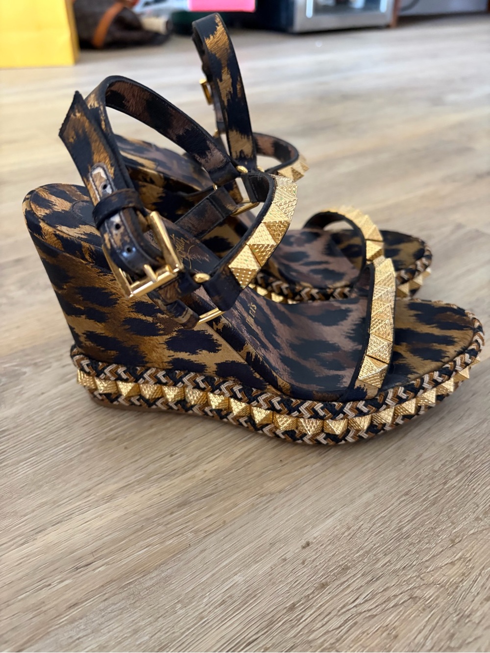 CHRISTIAN LOUBOUTIN PYRACLOU ESPADRILLE WEDGE SANDAL